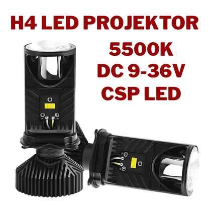 H4 Lazer Mercekli Far Ampulü Ufuk Çizgili Otomobil Araç Motosiklet Uyumlu Profesyonel Mini Projektör LED Beyaz Led Xenon Lamba Şimşek Etkili Uzun Kısa 2 Adet 9/36v image 2