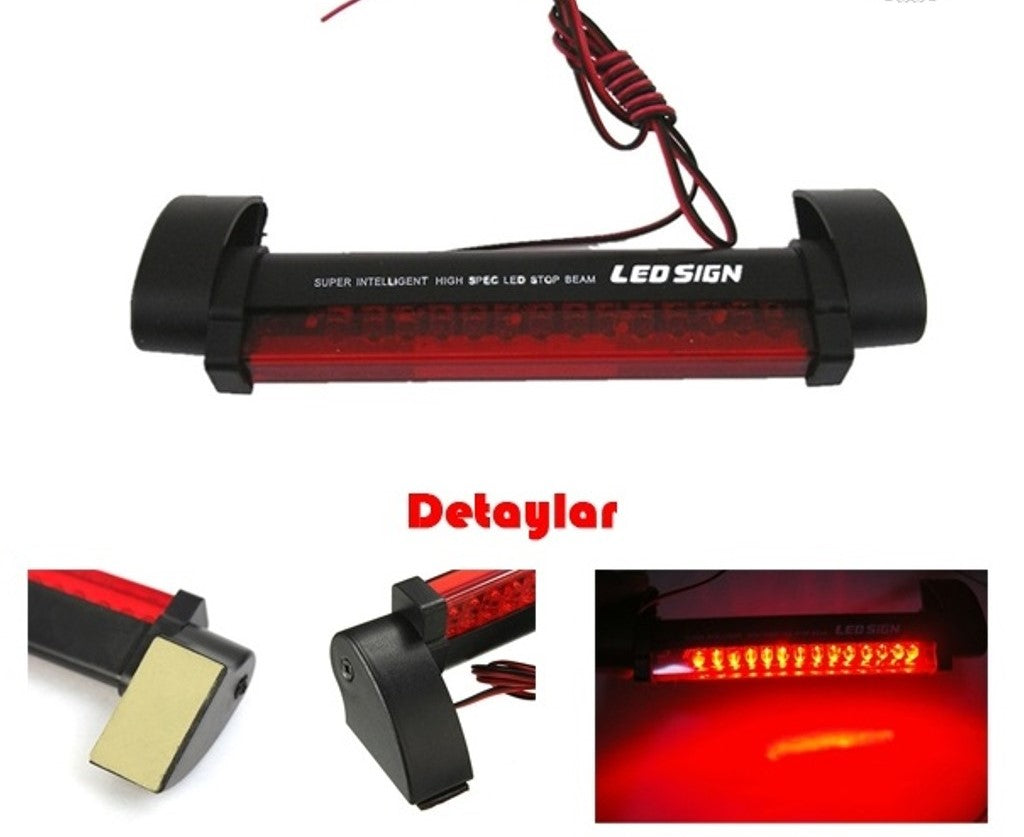 Araç Cam İçi Harici Stop Lambası 24 Ledli Üniversal 12 Volt image 2
