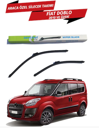 Fiat Doblo 2010 Sonrası Sentinel Araca Özel Muz Ön Silecek Takımı Sağ Sol image 0