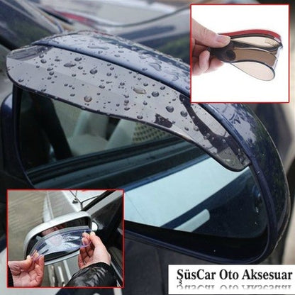 Üniversal 3M Araç Oto Ayna Yağmur Koruyucu Ayna Rüzgarlığı 2 Adet image 4