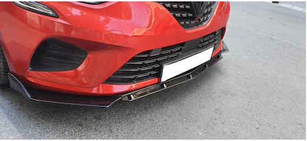 Renault Clio 5 Esnek BRABUS Lip 3 Parça Piano Black ABS Plastik Flaplı image 3