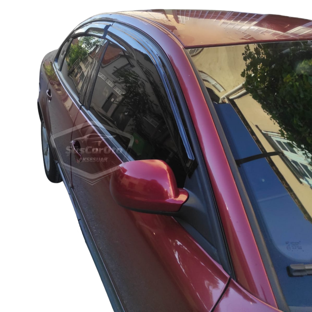 Vw Passat B5 - B5.5 1996-2005 Uyumlu Mugen Cam Rüzgarlığı Seti Piano Black 4'lü İthal image 1