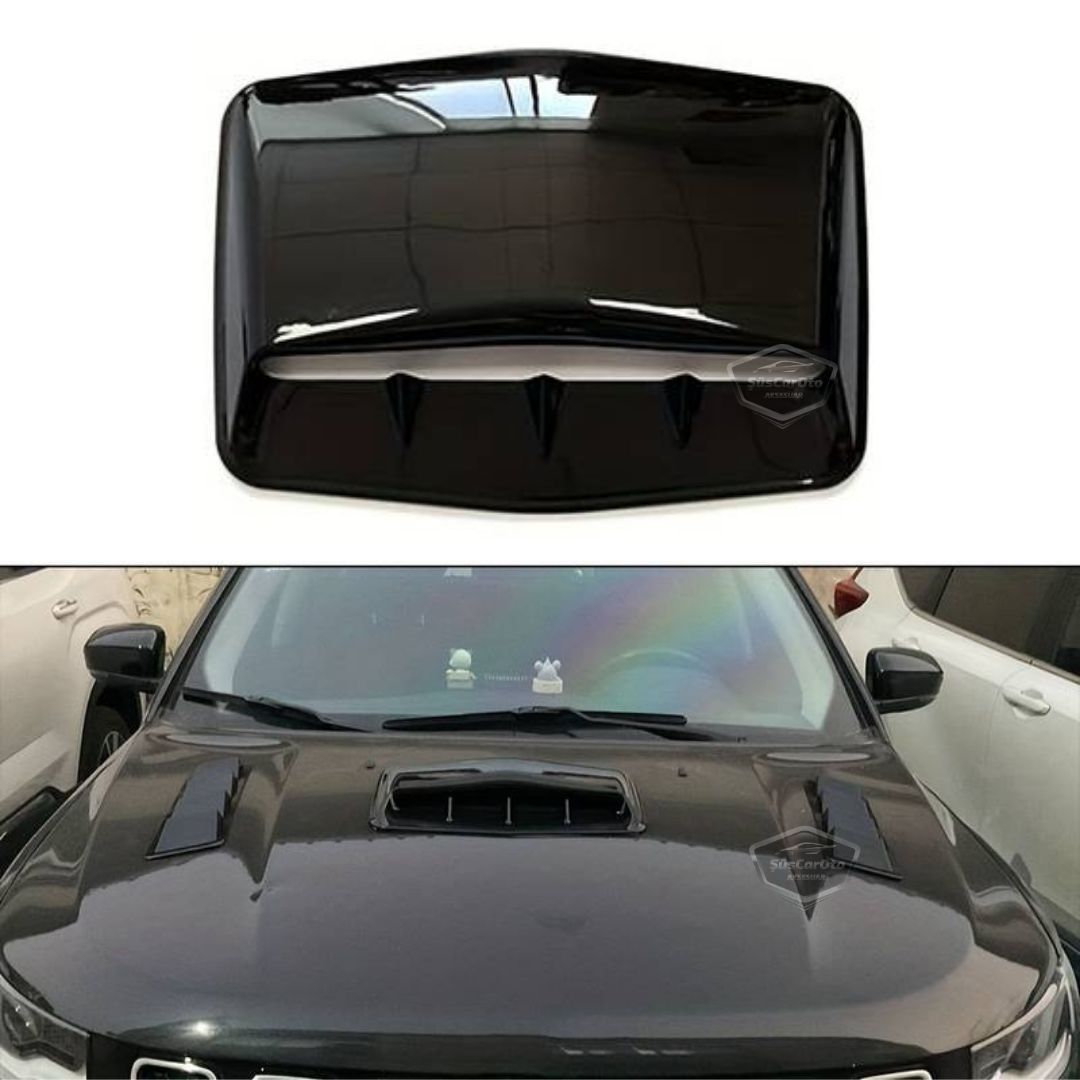 Üniversal Her Araca Uyumlu Geniş Midi Boy Kaput Üstü Havalandırma Izgarası Tavan Vent Air Scoop İthal Shark Tip 42 x 25 cm image 7