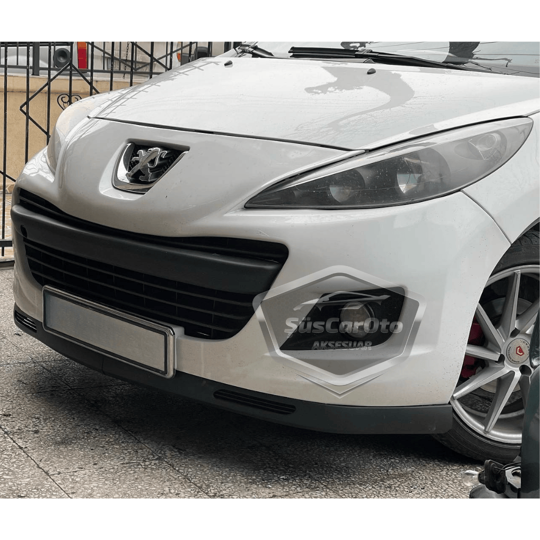 Peugeot 207 2006-2014 Uyumlu Üniversal V2 Laguna Lip Esnek Ön Lip 2 Parça Tampon Altı Dil Karlık Ön Ek image 4