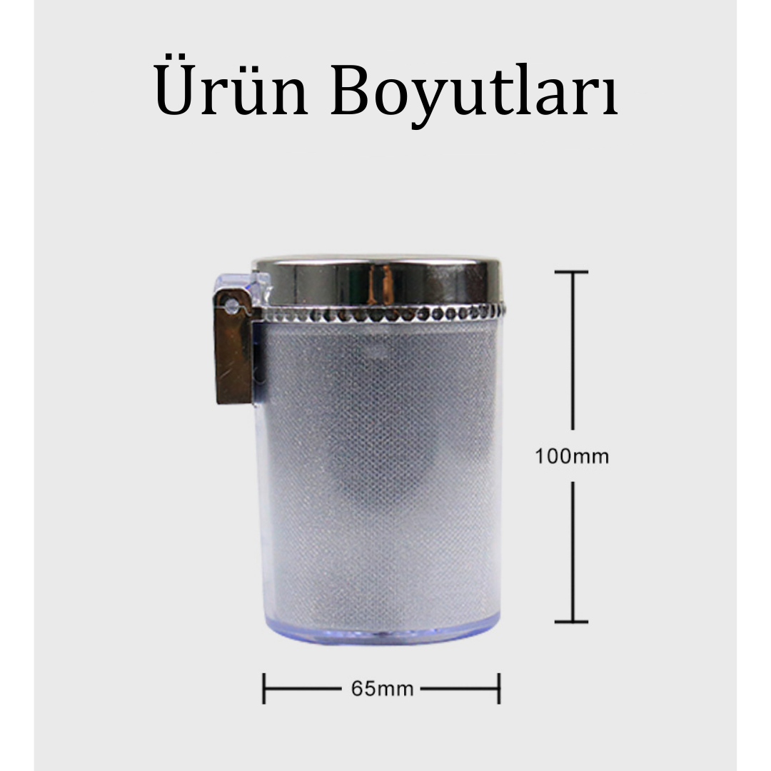 Üniversal 7 Renkli RGB Led Işıklı Lüx Oto Küllük Kapaklı Spor Araç İçi Küllük Araba Küllüğü image 4