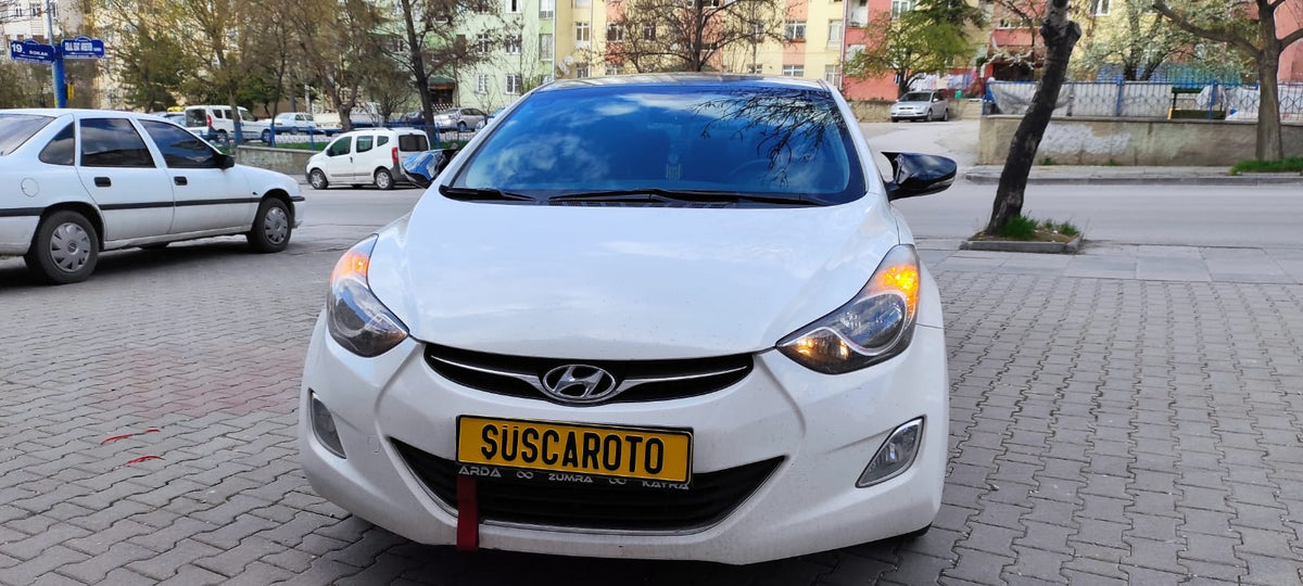 Hyundai Elantra 2011-2016 Batman Yarasa Ayna Kapağı Piano Black ABS Plastik image 2