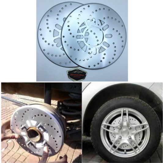 Üniversal Kampana Sacı Disk Sacı Disk Fırfırı 2'li Set 14'' ve Üzeri Gümüş image 0