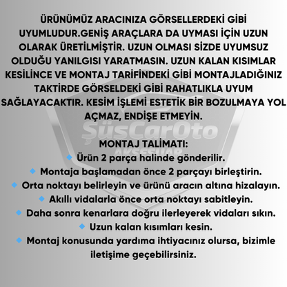 Hyundai Accent Era 2006-2012 Uyumlu Üniversal V2 Laguna Lip Esnek Ön Lip 2 Parça Tampon Altı Dil Karlık Ön Ek image 1