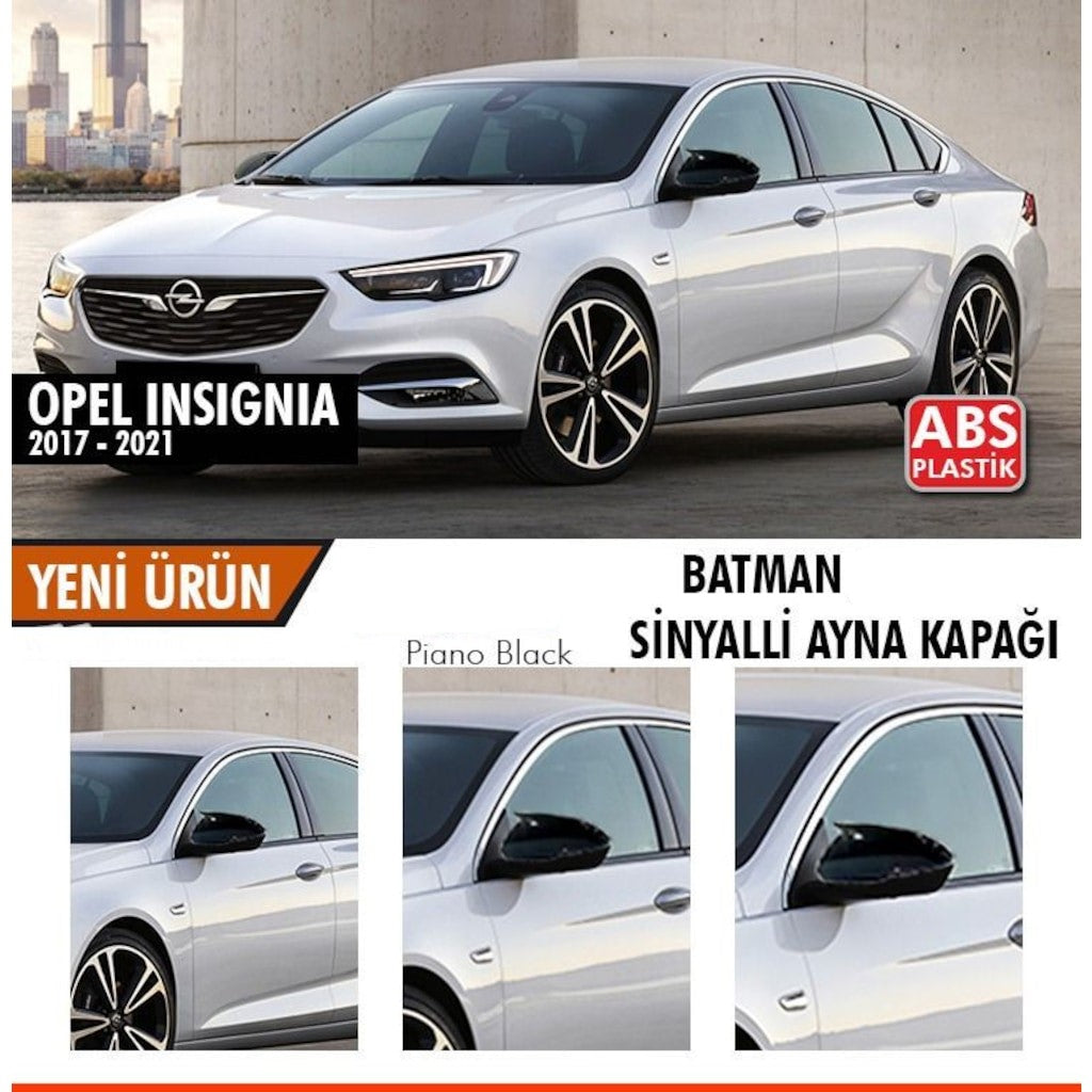 Opel İnsignia B 2017-2021 Batman Yarasa Ayna Kapağı Piano Black ABS Plastik image 0