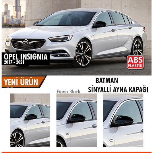 Opel İnsignia B 2017-2021 Batman Yarasa Ayna Kapağı Piano Black ABS Plastik image 0