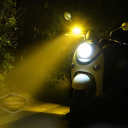 Baykuş Sis Farı Çift Renk Sarı-Beyaz Araç Motosiklet Off Road Led Lamba Delici Yayıcı Projektör 50W Metal Arazi Çalışma Lambası 1 Adet image 7