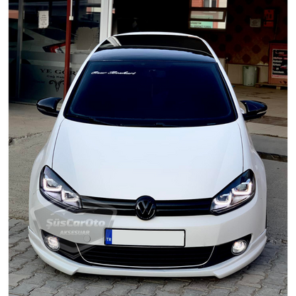 Vw Golf 6 2008-2012 Batman Yarasa Ayna Kapağı Piano Black ABS Plastik image 1