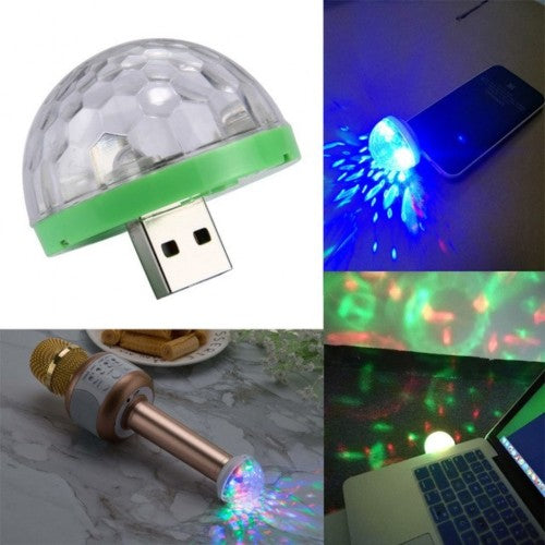 Müziğe Ve Sese Duyarlı Usb Girişli Araç İçi Mini Disko Topu Parti image 1