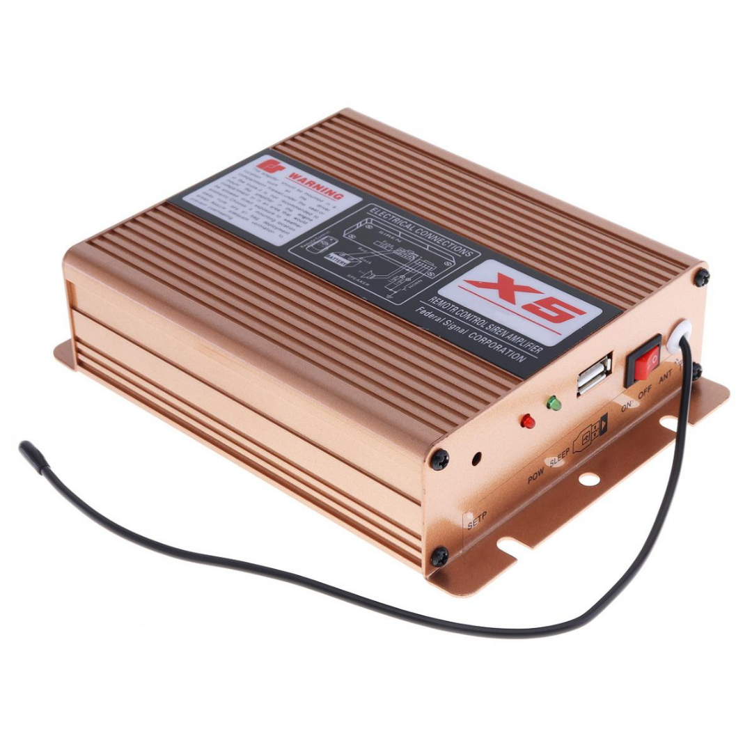Profesyonel Polis Sireni Uzaktan Kumandalı Güçlü Siren Korna Megafonlu Mikrofonlu Metal 200W 12V image 2