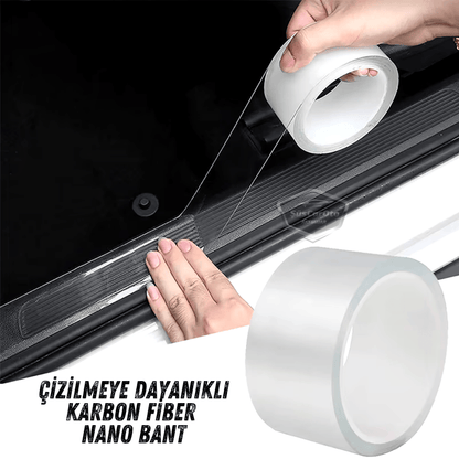 Üniversal Araç İçi Şeffaf Kapı Eşik Bandı Arka Tampon Eşiği Koruma Folyosu Orijinal Hava Kanallı Yapışkanlı İthal Çok Amaçlı Tampon Koruma 5 Metre image 0