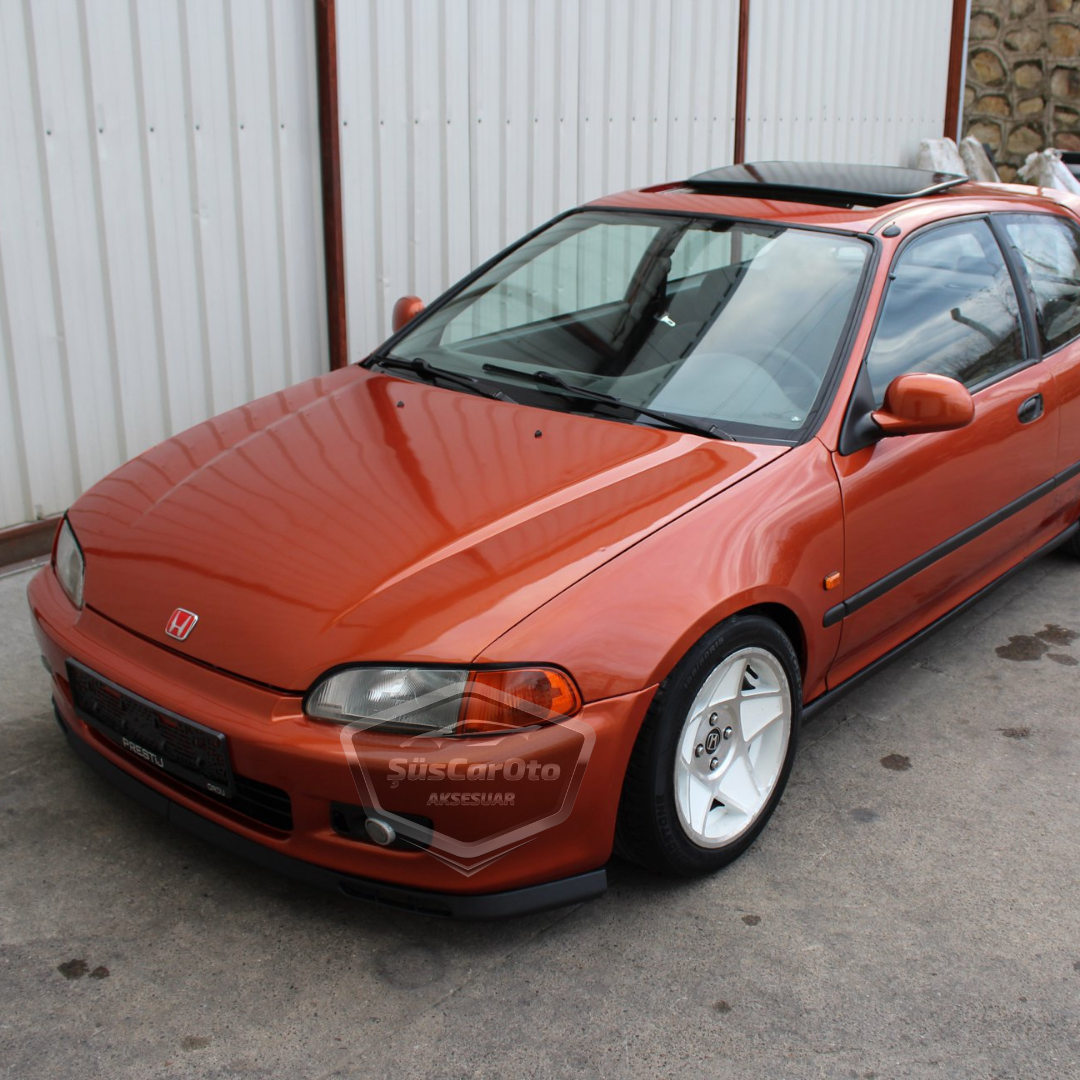 Honda Civic EG 1991-1995 Uyumlu Üniversal Laguna Lip Esnek Ön Lip 2 Parça Tampon Altı Dil Karlık Ön Ek image 6