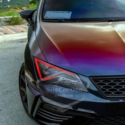 Seat Leon MK3 MK3.5 2012-2020 Batman Yarasa Ayna Kapağı Piano Black ABS Plastik image 6