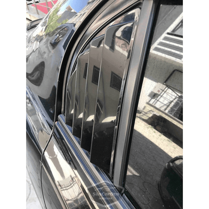 Honda Civic FD6 2006-2011 Uyumlu Kelebek Cam Izgarası Kelebek Cam Vizörü Havalandırma Sağ Sol Takım Parlak Siyah image 1