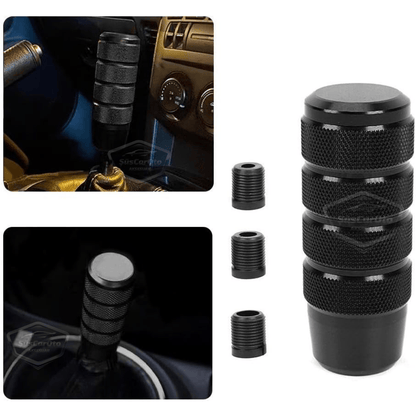 Üniversal 9.5 cm JDM Metal Spor Görünümlü Vites Topuzu Aparatlı Alüminyum Alaşım Otomatik-Manuel Yarış Vites Kolu Siyah image 2