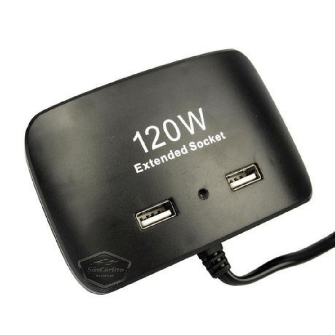 Üniversal 3 lü Çakmak Soketi 120W Çakmaklık Çoğaltıcı 2 Usb Araç Şarj Cihazı Çakmaklık Şarj Çakmak Çoklayıcı 12v/24v image 4
