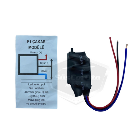 F1 Stop Çakar Modülü 10 Modlu Çakar Modül Ampul &amp; LED 12V image 0