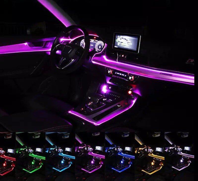 Araç İçi App Kontrollü RGB Atmosfer Ambiyans Led Neon Lamba 5 Parça 6 Metre image 2