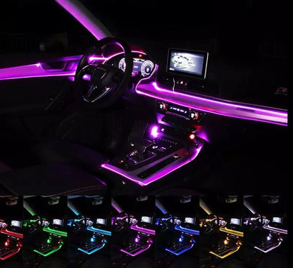 Araç İçi App Kontrollü RGB Atmosfer Ambiyans Led Neon Lamba 5 Parça 6 Metre image 2