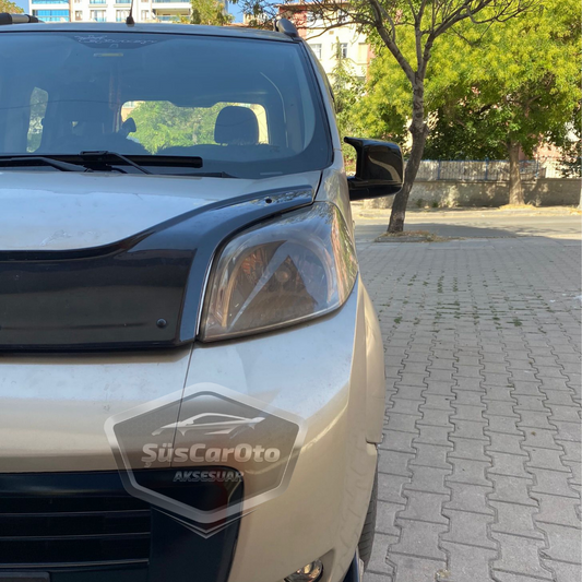 Fiat Fiorino 2008-2022 Uyumlu Batman Yarasa Ayna Kapağı Piano Black ABS Plastik image 0