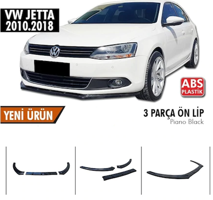Vw Jetta 10-18 Arası Esnek 3 Parça ABS Lip Piano Black 3 Parça Lip image 4