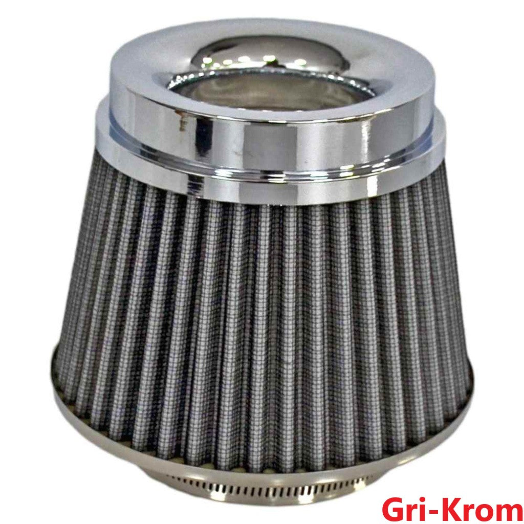 Carub Ses ve Performans Arttırıcı Açık Hava Filtresi +6 Hp Gri Aparatlı Üniversal image 1