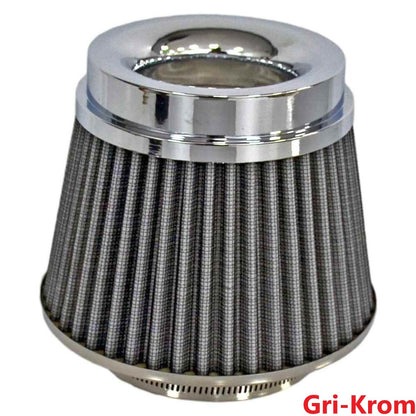 Carub Ses ve Performans Arttırıcı Açık Hava Filtresi +6 Hp Gri Aparatlı Üniversal image 1