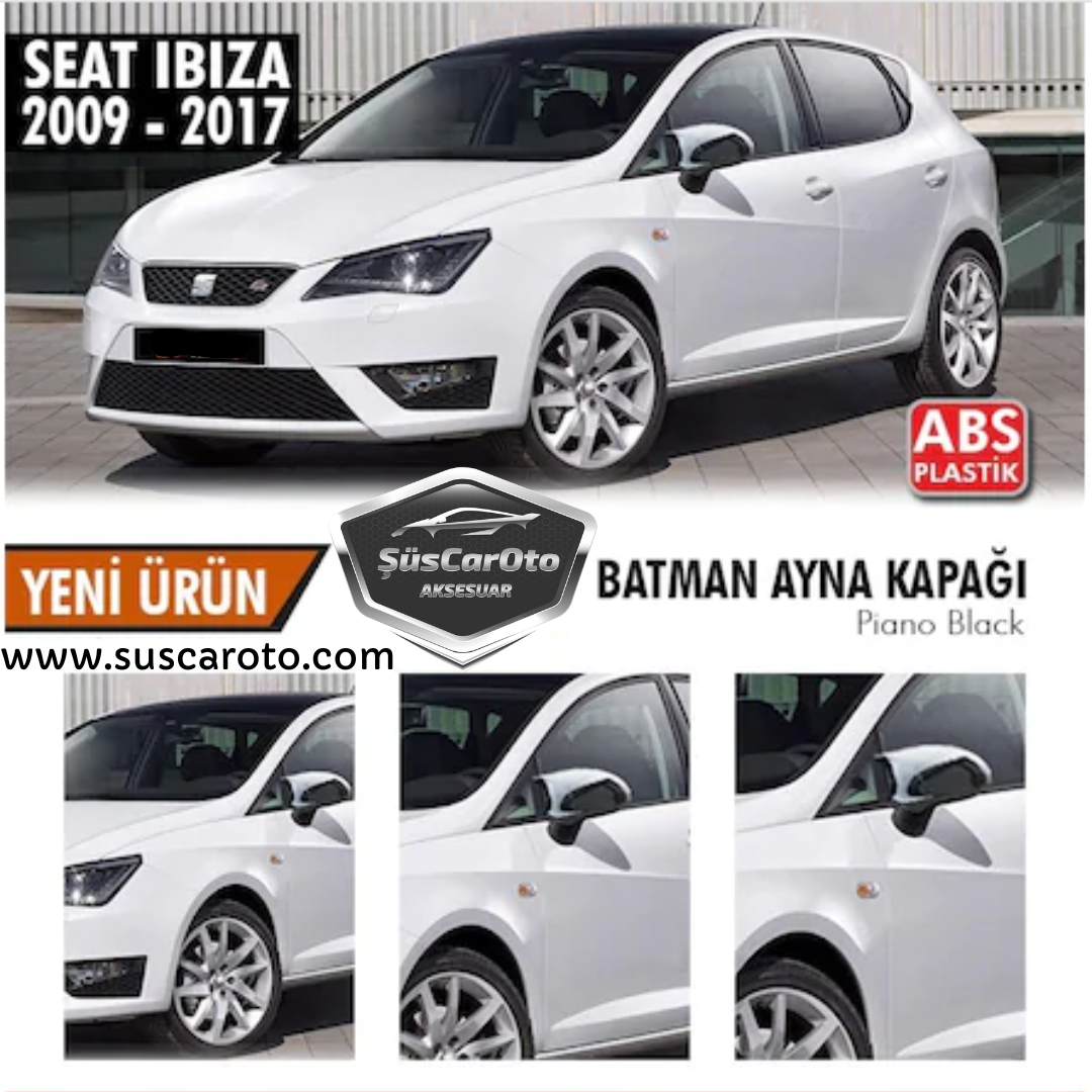 Seat İbiza MK4 2009-2017 Batman Yarasa Ayna Kapağı Piano Black ABS Plastik image 0