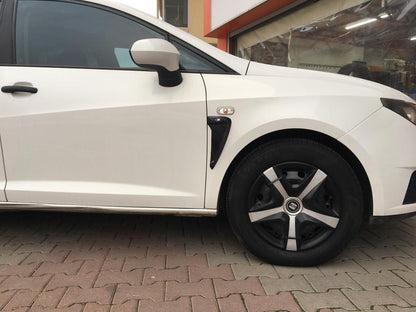 TYPER Logolu Piano Black Esnek Çamurluk Venti Izgarası Sağ Sol 2 Adet image 0