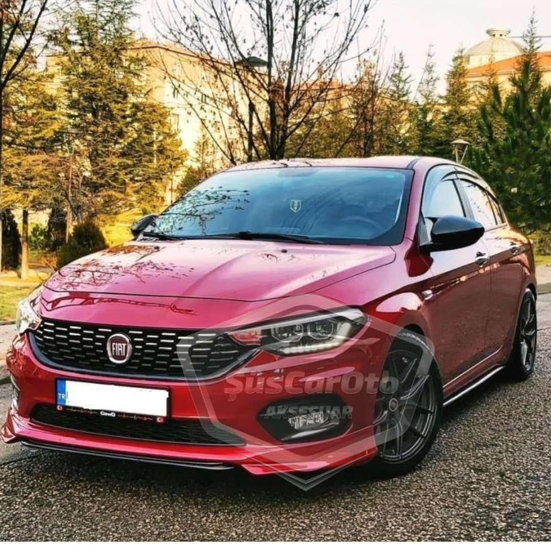 Fiat Egea Batman Yarasa Ayna Kapağı Piano Black ABS Plastik image 0
