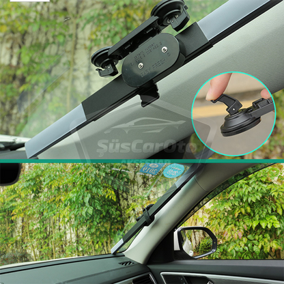 Oto Katlanır Akordiyon Güneşlik Ön Arka Cam Gölgelik Metalize Trapez Sürgülü Yeni Nesil Güneş Koruyucu Oto Araba Suv Tır 70 cm x 150 cm image 3