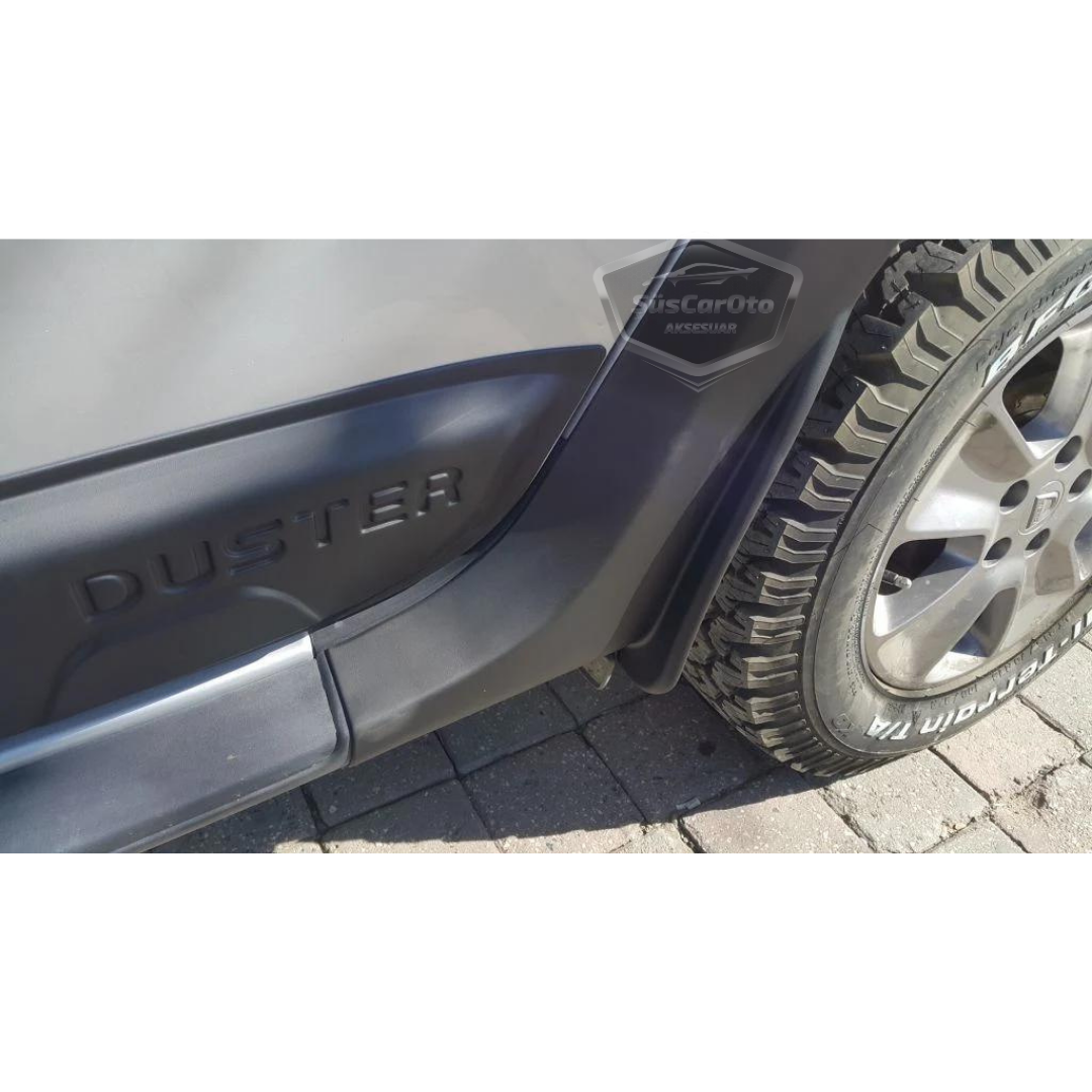 Dacia Duster 2010-2017 Uyumlu 12 Parça Damalı Dodik Seti Duster Yazılı Kapı Koruma Ve Çamurluk Kaplaması Plastik image 6