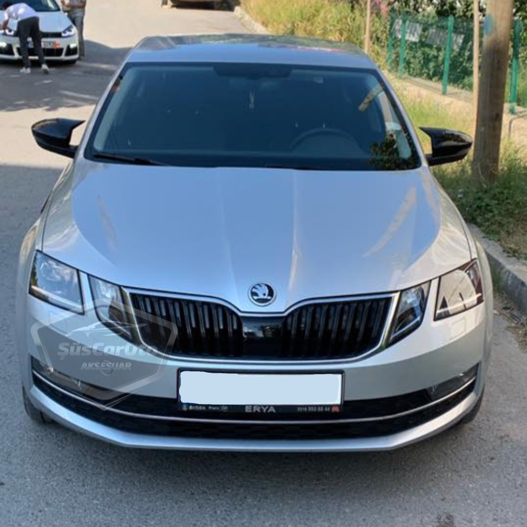 Skoda Octavia 2013-2020 Batman Yarasa Ayna Kapağı Piano Black ABS Plastik image 3