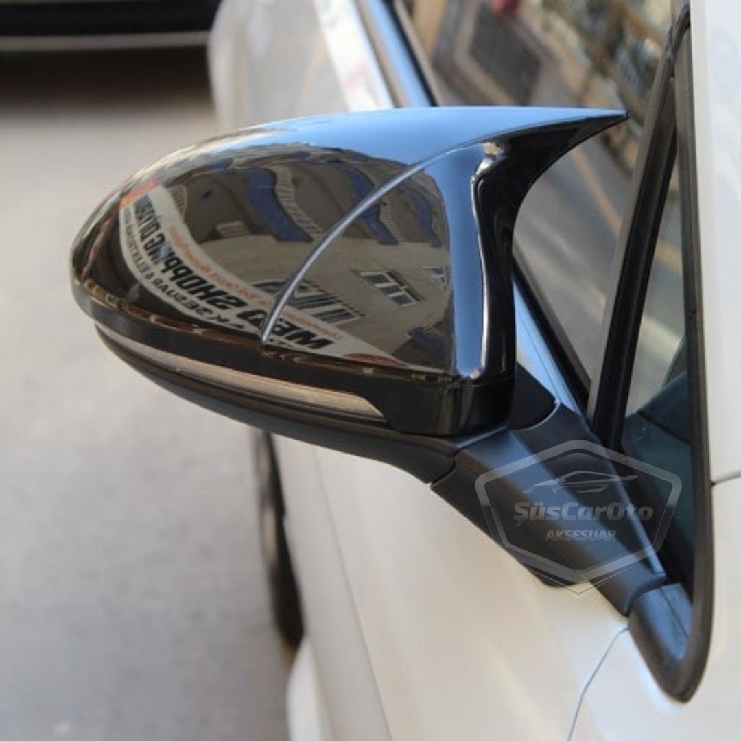 Vw Golf 7 7.5 2012-2020 Batman Yarasa Ayna Kapağı Piano Black ABS Plastik image 5
