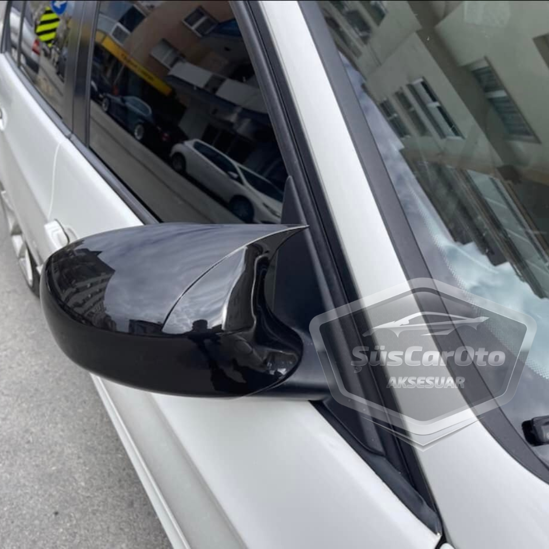 BMW E90 LCİ Makyajlı Kasa 2008-2011 3 Serisi Batman Yarasa Ayna Kapağı Piano Black ABS Plastik image 3