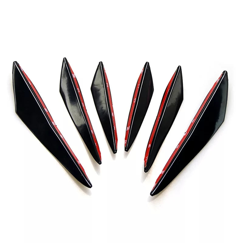 Üniversal Esnek Spor Tampon Bıçağı Piano Black Sağ Sol 6 Adet image 1