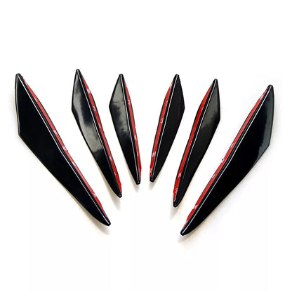Üniversal Esnek Spor Tampon Bıçağı Piano Black Sağ Sol 6 Adet image 1