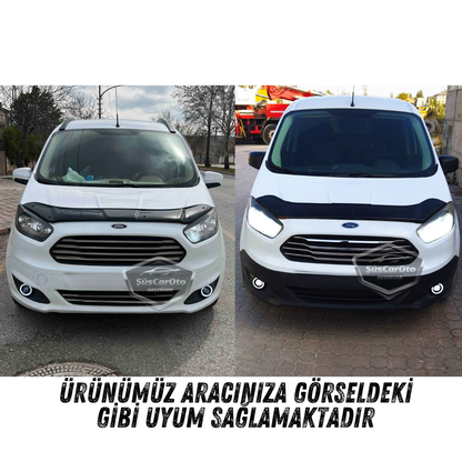 Ford Courier 2014-2023 Uyumlu Üniversal Mercekli Angel Sis Farı Metal Su Geçirmez 76 mm Buz Mavi Halkalı Gündüz Farı Angel Eyes 2 Adet image 2