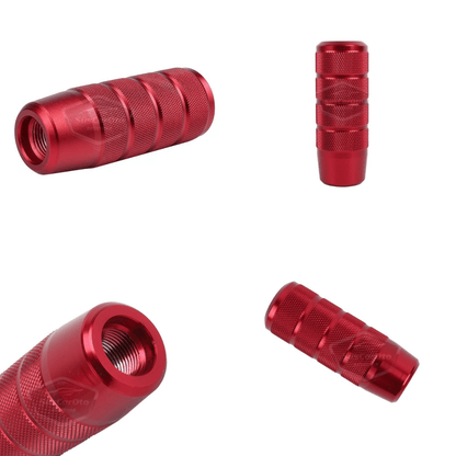 Üniversal 9.5 cm JDM Metal Spor Görünümlü Vites Topuzu Aparatlı Alüminyum Alaşım Otomatik-Manuel Yarış Vites Kolu Kırmızı image 8