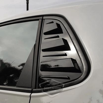 Vw Polo MK6 2018 Sonrası Uyumlu Kelebek Cam Izgarası Kelebek Cam Vizörü İthal Havalandırma Sağ Sol Takım Parlak Siyah 1.Sınıf image 1