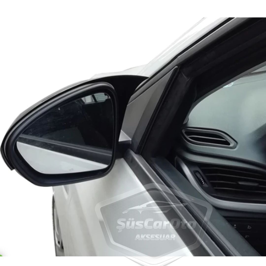 Fiat Egea Batman Yarasa Ayna Kapağı Piano Black ABS Plastik image 9
