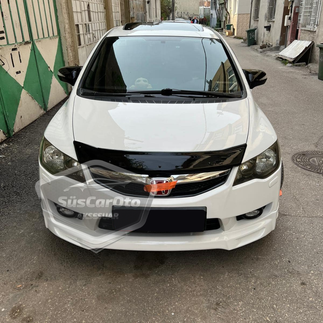 Honda Civic FD6 2006-2011 Batman Yarasa Ayna Kapağı Piano Black ABS Plastik image 5