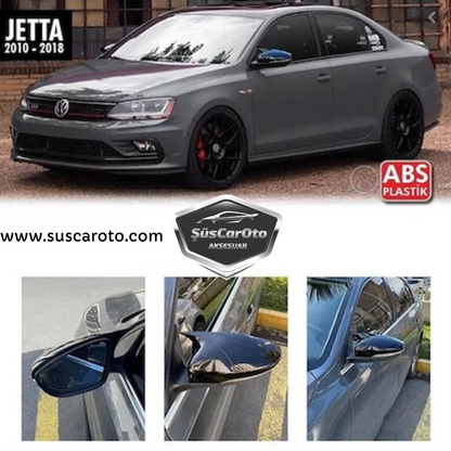 Vw Jetta MK6 2011 Sonrası Batman Yarasa Ayna Kapağı Piano Black ABS Plastik image 0