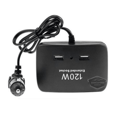 Üniversal 3 lü Çakmak Soketi 120W Çakmaklık Çoğaltıcı 2 Usb Araç Şarj Cihazı Çakmaklık Şarj Çakmak Çoklayıcı 12v/24v image 6