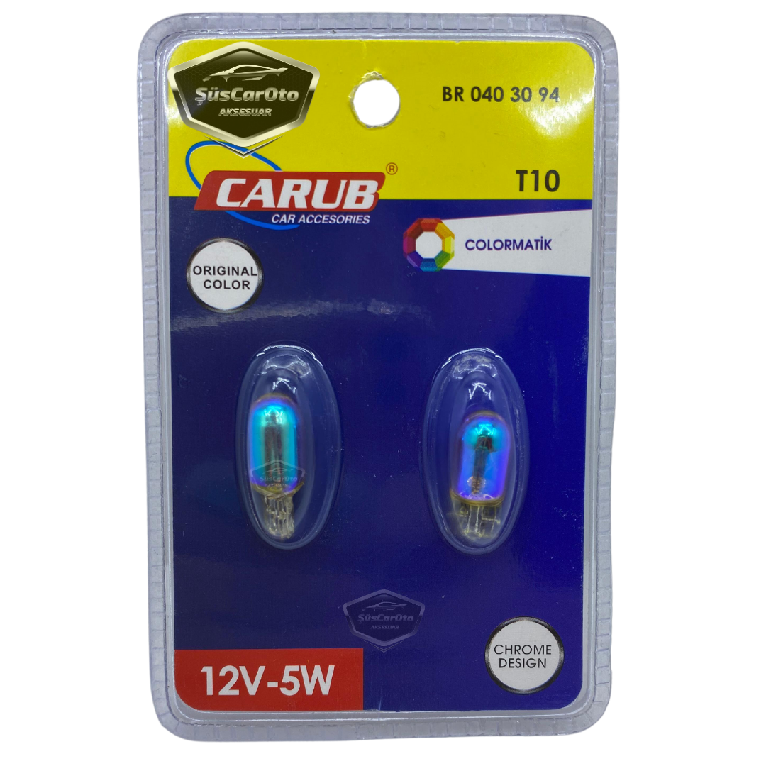 Carub Diadem Ampul Krom Amber Park Ampulü T10 WY5W 12V Turuncu Işık Colormatik 2'li Takım image 5