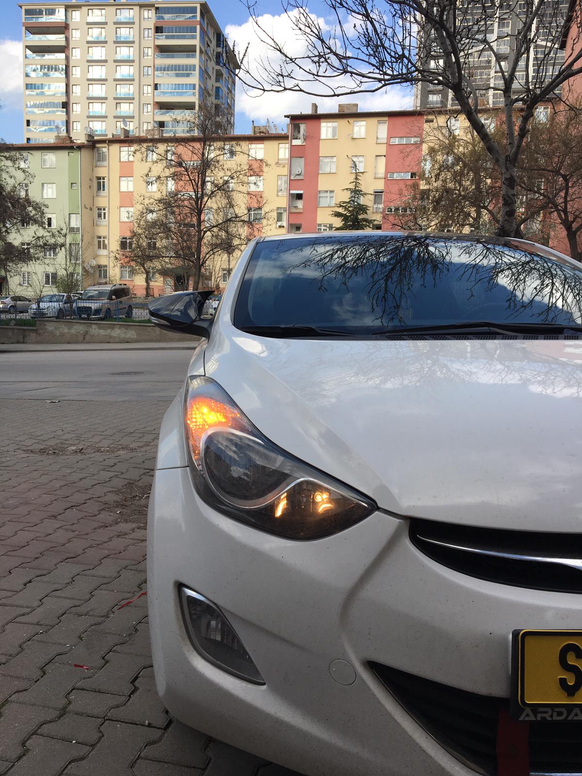 Hyundai Elantra 2011-2016 Batman Yarasa Ayna Kapağı Piano Black ABS Plastik image 5